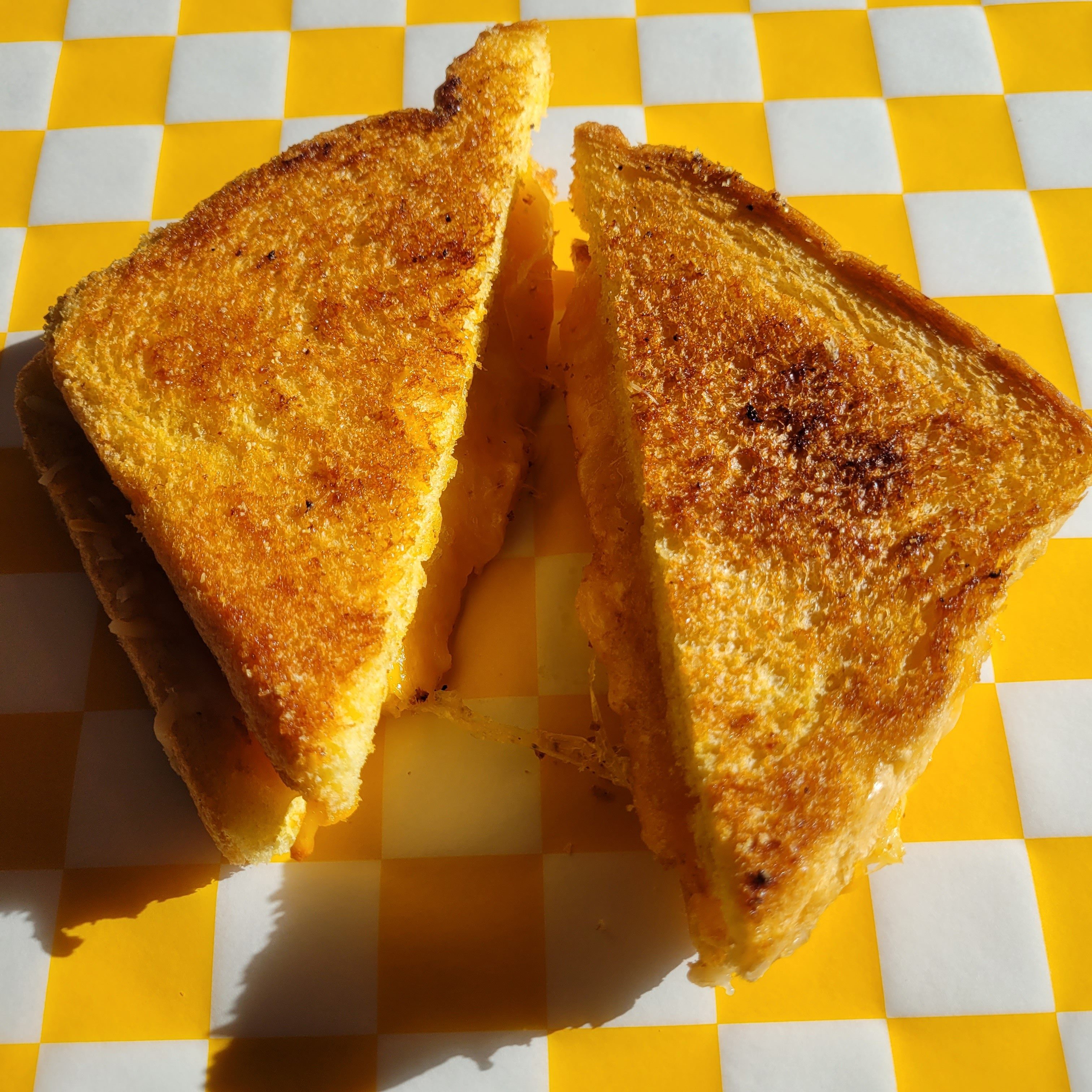 Double Cheese Grilled Cheese.